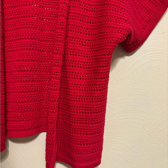 Jones New York Vibrant Red Knit Cardigan - Picture 7 of 8